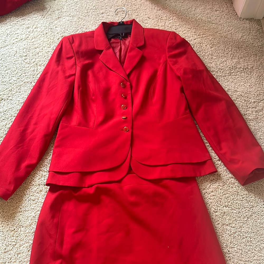 Red blazer 2 piece set